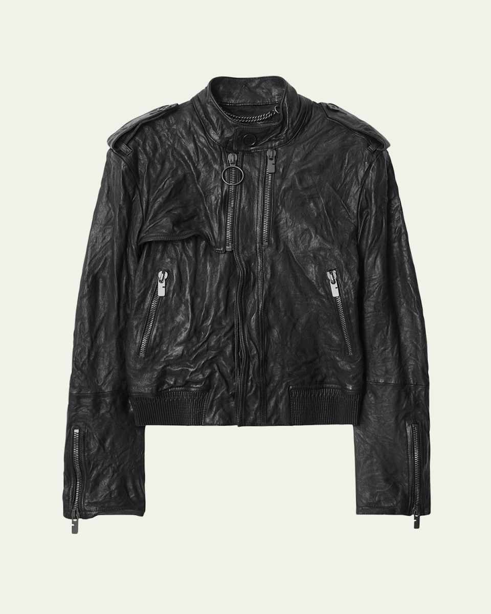 Wrinkled Leather Jacket